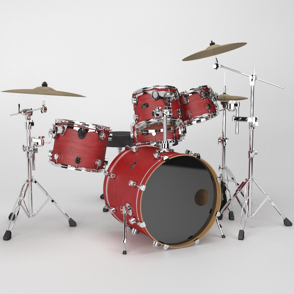 Detailed Drum Set preview image 1